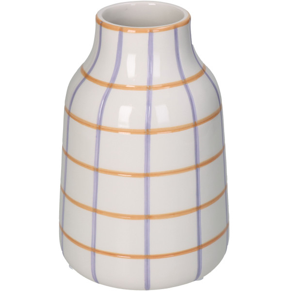 Vase STRIPE in weiß aus Dolomit