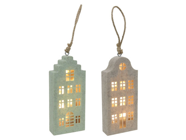 Christbaumschmuck Hänger LED HOUSE aus Filz