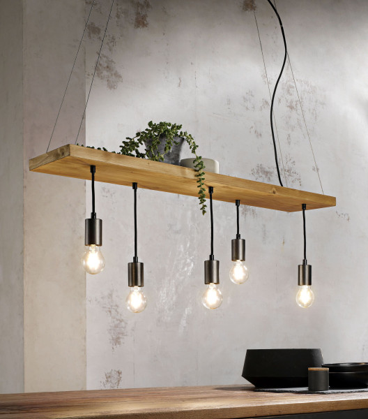 Pendelleuchte BOARD in Fichte aus Metall