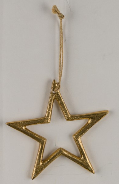Christbaumschmuck Hänger STERN in goldfarben aus Aluminium