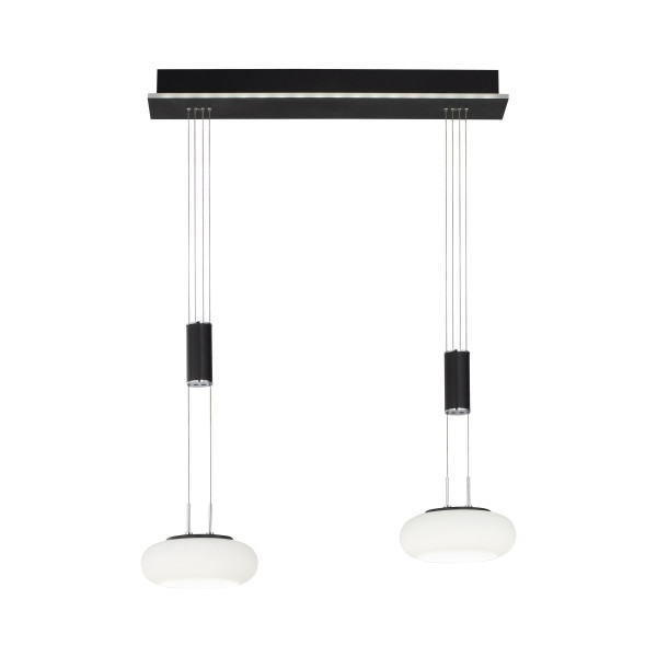 Pendelleuchte Q-ETIENNE in schwarz aus Glas