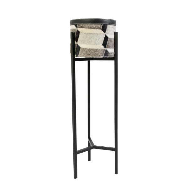 Übertopf ILLUSION in schwarz aus Metall