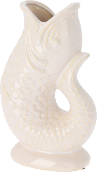 Vase FISCH in weiß aus Keramik