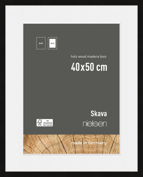 Bilderrahmen SKAVA in schwarz aus Holz