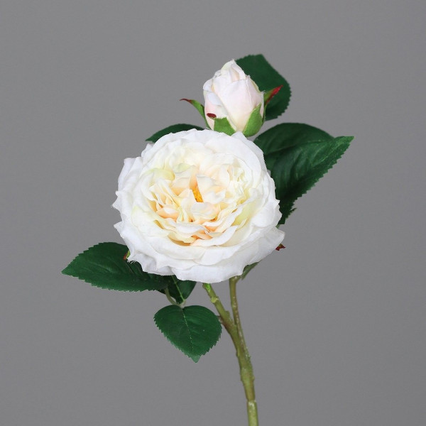 Kunstblume ROSE in creme aus Kunststoff