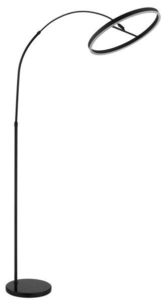 Stehleuchte JERROLD in schwarz aus Metall