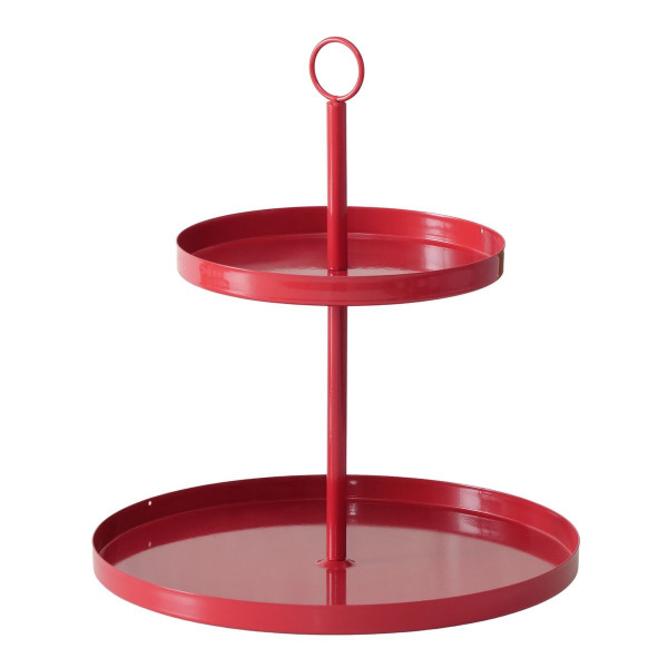 Etagere SAMINA in rot aus Eisen