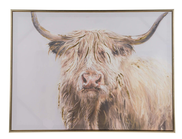 Canvasbild Rind in natur aus Baumwolle