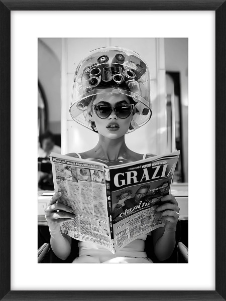 Bild BEAUTY DAY in schwarz/weiß aus Kunststoff