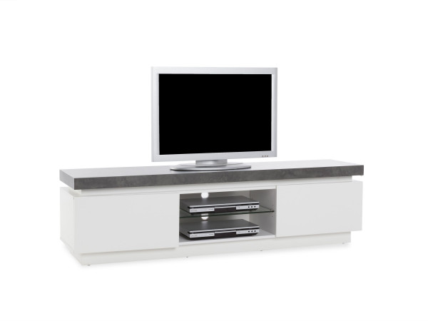 Lowboard Midea in weiß aus Dekor