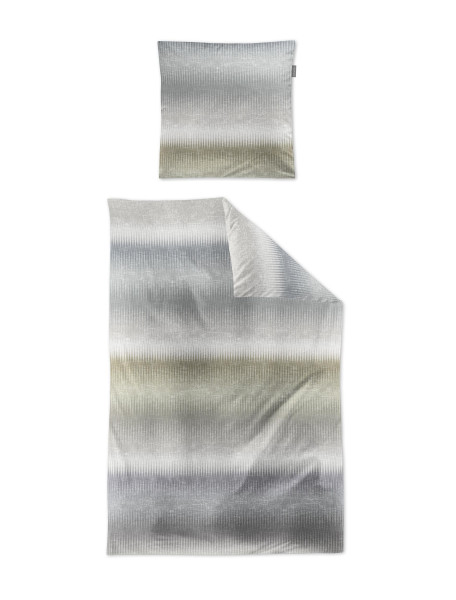 Bettwäsche WAVE Satin in petrol aus Baumwolle