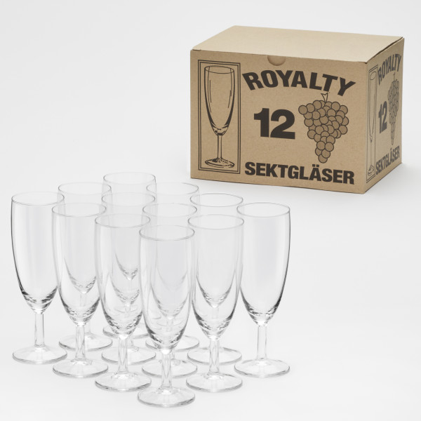 Sektgläser-Set ROYAL in klar aus Glas