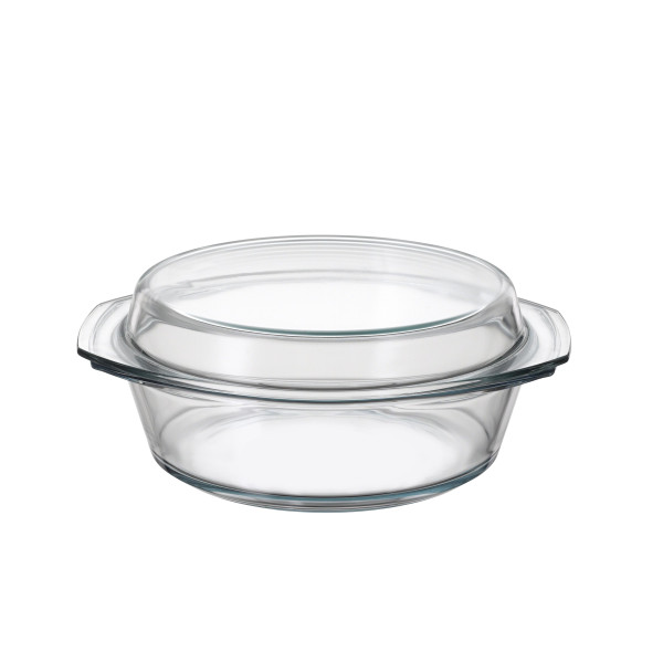 Backform rund in klar aus Glas