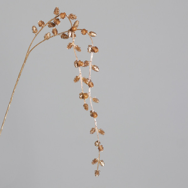 Kunstpflanze ZWEIG in goldfarben aus Kunststoff