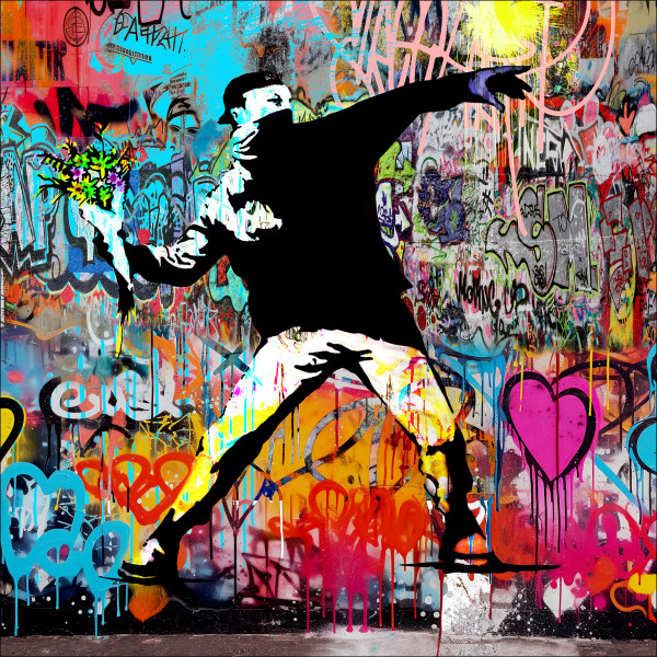 Glasbild GRAFFITI PROTEST