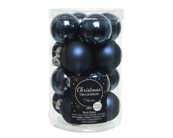 Weihnachtskugel-Box NACHTBLAU in blau aus Glas