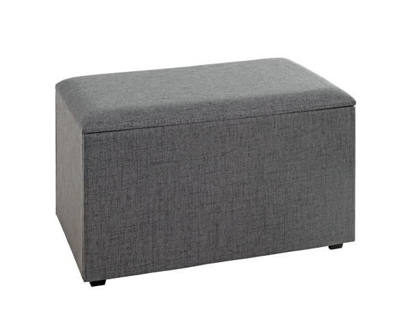 Sitztruhe in anthrazit aus Materialmix
