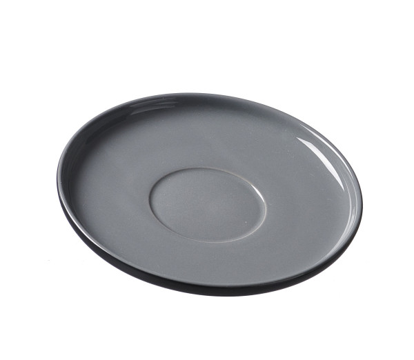 Kaffeeuntertasse JASPER in schwarz aus Steinzeug