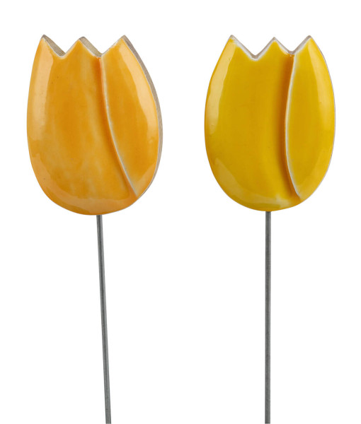 Stecker TULPE in gelb aus Mango