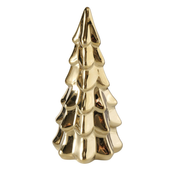 Weihnachtsbaum DORINO in goldfarben aus Porzellan