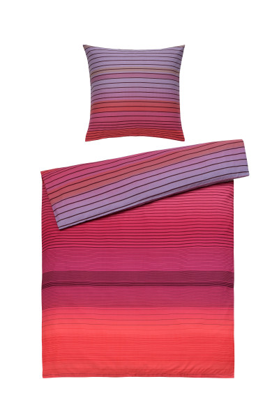 Bettwäsche PAYTON Satin in weiß aus Baumwolle