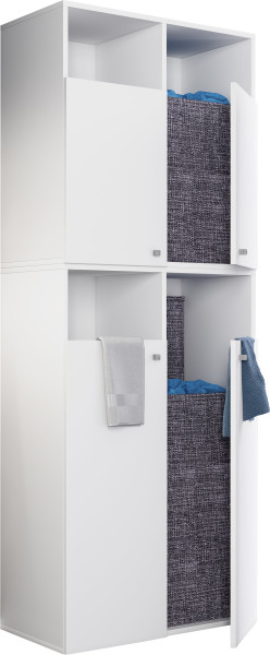Wäscheschrank DRESO in weiß aus Dekor