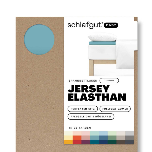 Topperbezug EASY Jersey in petrol aus Mischgewebe