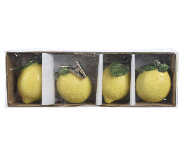Tischdeckenbeschwerer LEMON in gelb aus Polyresin