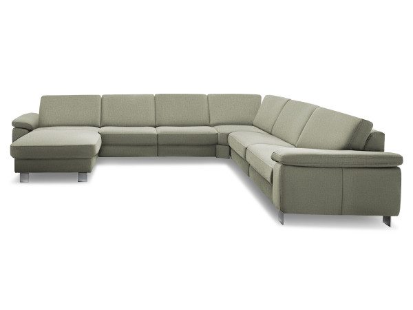 Wohnlandschaft MONDO MAESTRA in lindgrün aus Stoff